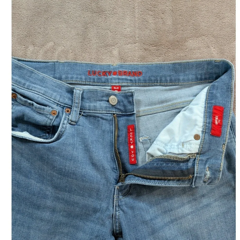 Lucky Brand Mens Straight Leg Jeans Medium Wash Blue Denim 30x32 RN80318